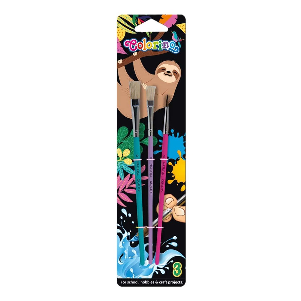 Sada štětců Colorino Wildkid 3 ks